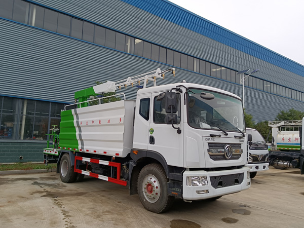 東風(fēng)天錦抑塵噴桿鐵路抑塵車_30米噴射高炮國六5噸鐵路抑塵車_消毒防疫灑水車功能全_煤場霧炮抑塵車_15噸噴桿折臂式降塵車